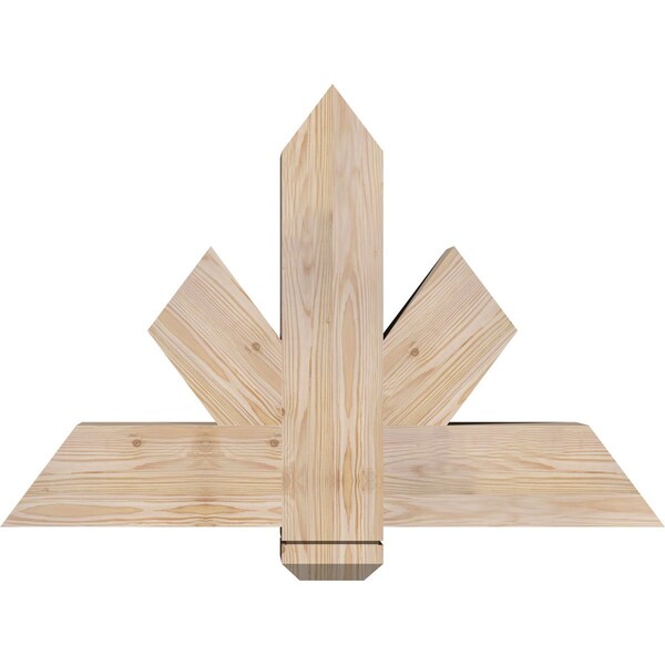 Ekena Millwork Kennewick Smooth Timber Gable Bracket, Douglas Fir, 36"W x 24"H x 5 1/2"D x 5 1/2"F, 16/12 Pitch GBW036X24X0606KEN00SDF - main